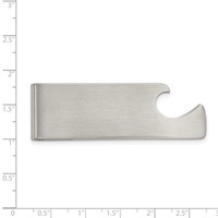 Chisel Stainless Steel Brushed Bottle Opener Money Clip view 3