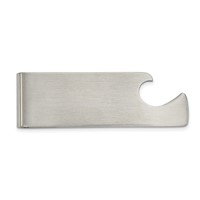 Chisel Stainless Steel Brushed Bottle Opener Money Clip view 1