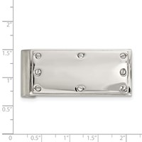 Chisel Stainless Steel Polished Screw Money Clip view 3