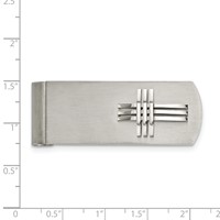 Chisel Stainless Steel Brushed and Polished Cross Money Clip view 3