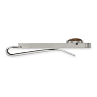 Chisel Stainless Steel Brushed with Tiger's Eye Money Clip view 2