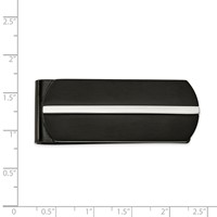 Chisel Stainless Steel Brushed and Polished Black IP-plated Money Clip view 3