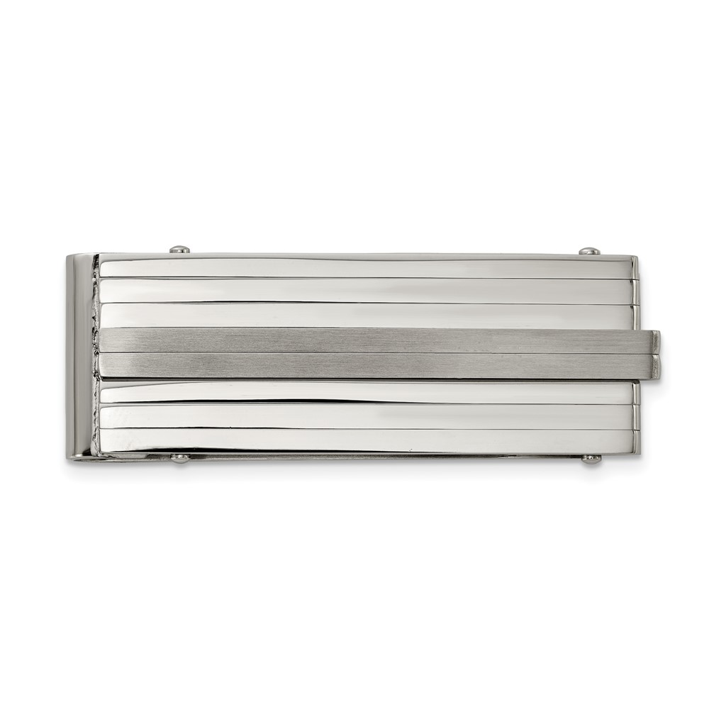 Chisel Stainless Steel Brushed and Polished Money Clip