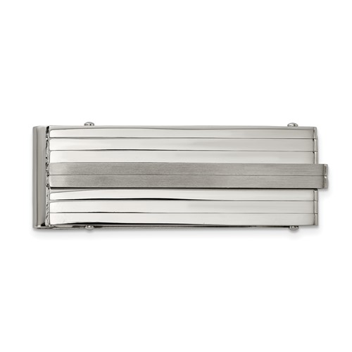 Chisel Stainless Steel Brushed and Polished Money Clip