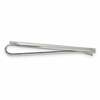 Chisel Stainless Steel Brushed and Polished with Black CZ Money Clip view 2