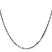 Chisel Stainless Steel Antiqued 2mm Round Curb Chain, 18" view 2