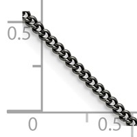 Chisel Stainless Steel Antiqued 2mm Round Curb Chain, 18" view 5