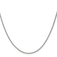 Chisel Stainless Steel Antiqued 2mm Beaded Ball Chain, 20" view 2