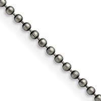 Chisel Stainless Steel Antiqued 2mm Beaded Ball Chain, 20" view 1