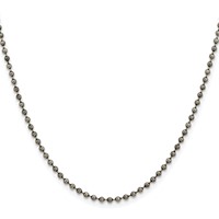 Chisel Stainless Steel Antiqued 2.4mm Beaded Ball Chain - 18in view 2