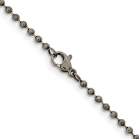 Chisel Stainless Steel Antiqued 2.4mm Beaded Ball Chain - 18in view 3