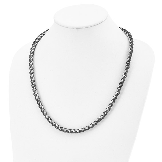 Chisel Stainless Steel Polished Black IP-plated 24 inch Necklace