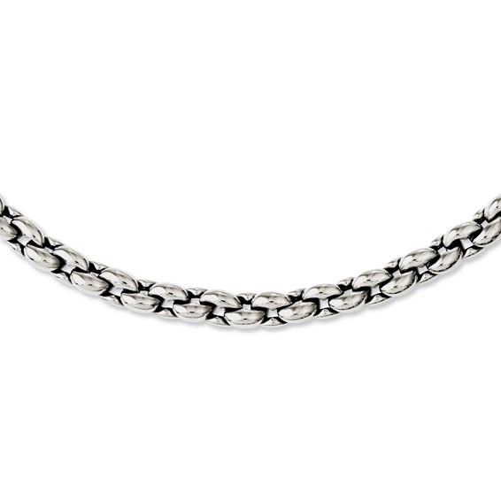 Chisel Stainless Steel Polished 24 inch Oval Link Necklace