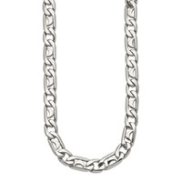 Chisel Stainless Steel Polished Fancy Link Necklace, 24" view 3