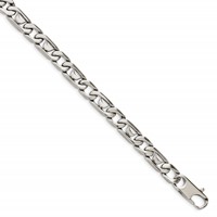 Chisel Stainless Steel Polished Fancy Link Necklace, 24" view 4