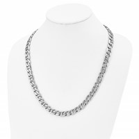 Chisel Stainless Steel Polished Fancy Link Necklace, 24" view 5
