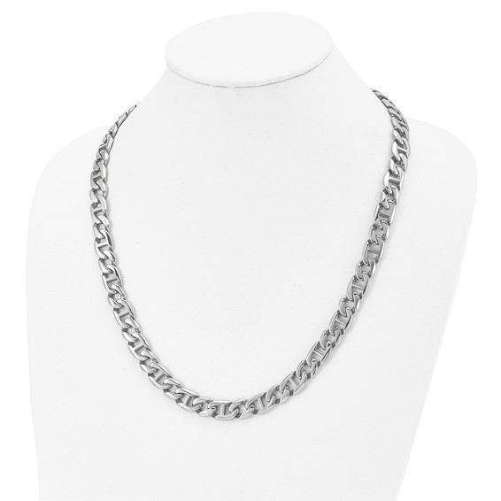 Chisel Stainless Steel Polished 24 inch Fancy Link Necklace