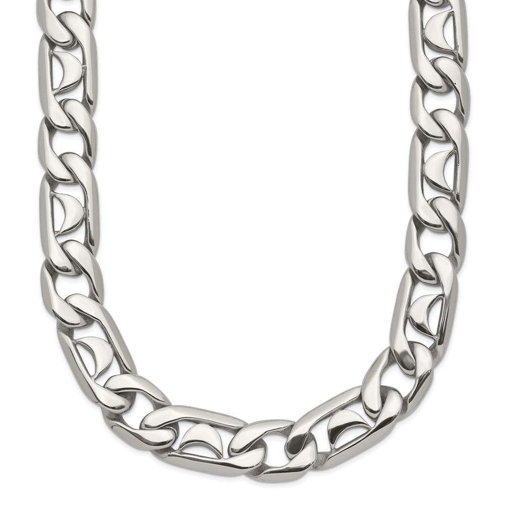 Stainless Steel Polished Fancy Link 24in Necklace