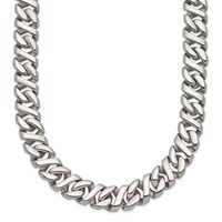 Chisel Stainless Steel Polished 24 Inch Link Necklace view 1