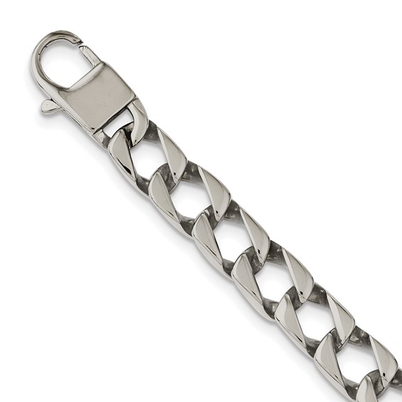 Chisel Stainless Steel Polished 24 inch Square Link Necklace
