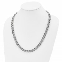 Chisel Stainless Steel Polished Square Link Necklace - 24in view 5