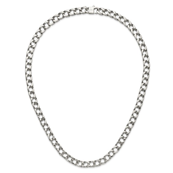 Chisel Stainless Steel Polished 24 inch Square Link Necklace