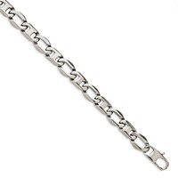 Chisel Stainless Steel Polished Open Anchor Link Necklace, 24" view 4