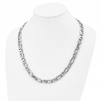 Chisel Stainless Steel Polished Open Anchor Link Necklace, 24" view 5