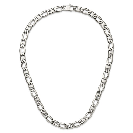 Chisel Stainless Steel Polished 24 inch Open/Anchor Link Necklace