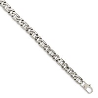 Chisel Stainless Steel Polished Anchor Link Necklace, 24" view 4
