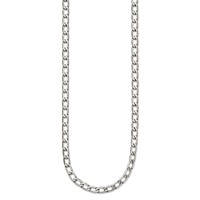 Chisel Stainless Steel Polished Open Link Necklace - 24in view 3