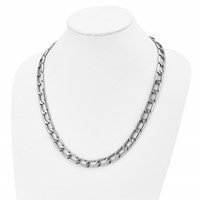 Chisel Stainless Steel Polished Open Link Necklace - 24in view 5