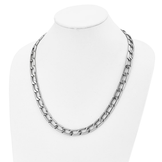 Chisel Stainless Steel Polished 24 inch Open Link Necklace