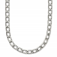 Chisel Stainless Steel Polished Open Link Necklace - 24in view 1