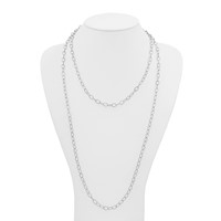 Stainless Steel Polished Multi Chain Layered Necklace, 28" view 2