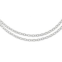 Stainless Steel Polished Multi Chain Layered Necklace, 28" view 1