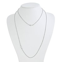 Chisel Stainless Steel Polished Layered Sideways Cross on an Cable Chain Necklace, 18" view 5
