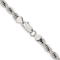 Chisel Stainless Steel Polished 6mm Rope Chain, 20" view 3