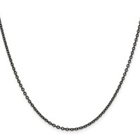 Chisel Stainless Steel Oxidized Cable Chain, 18" view 2