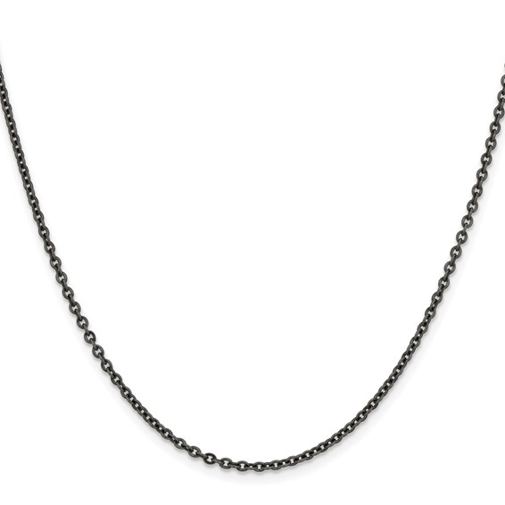 Chisel Stainless Steel Oxidized Cable Chain Necklaces