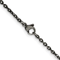 Chisel Stainless Steel Oxidized Cable Chain, 18" view 3