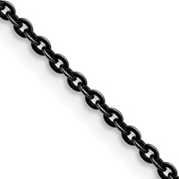 Chisel Stainless Steel Oxidized Cable Chain, 18" view 1