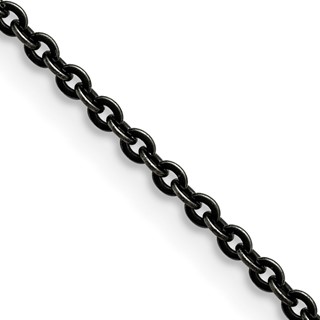 Chisel Stainless Steel Oxidized Cable Chain Necklaces