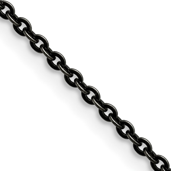 Chisel Stainless Steel Oxidized Cable Chain Necklaces