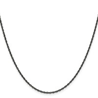 Chisel Stainless Steel Oxidized 2mm Fancy Link Chain, 18" view 2