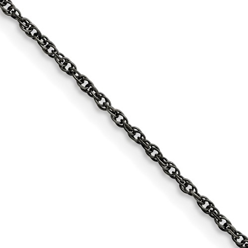 Chisel Stainless Steel Oxidized 2mm 18 Inch Fancy Link Chain