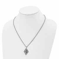 Chisel Stainless Steel Polished Pendant on a Cable Chain Necklace, 20" view 4