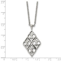 Chisel Stainless Steel Polished Pendant on a Cable Chain Necklace, 20" view 5