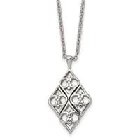 Chisel Stainless Steel Polished Pendant on a Cable Chain Necklace, 20" view 1