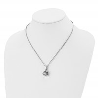 Chisel Stainless Steel Polished and Antiqued Magnetic Prayer Box on an Cable Chain Necklace, 18" view 5
